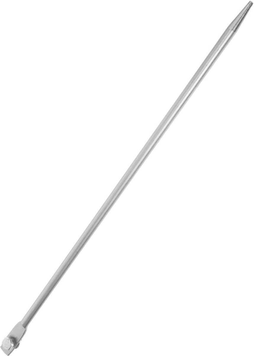 50 cm gegalvaniseerde aardingsstaaf, één gat zilver