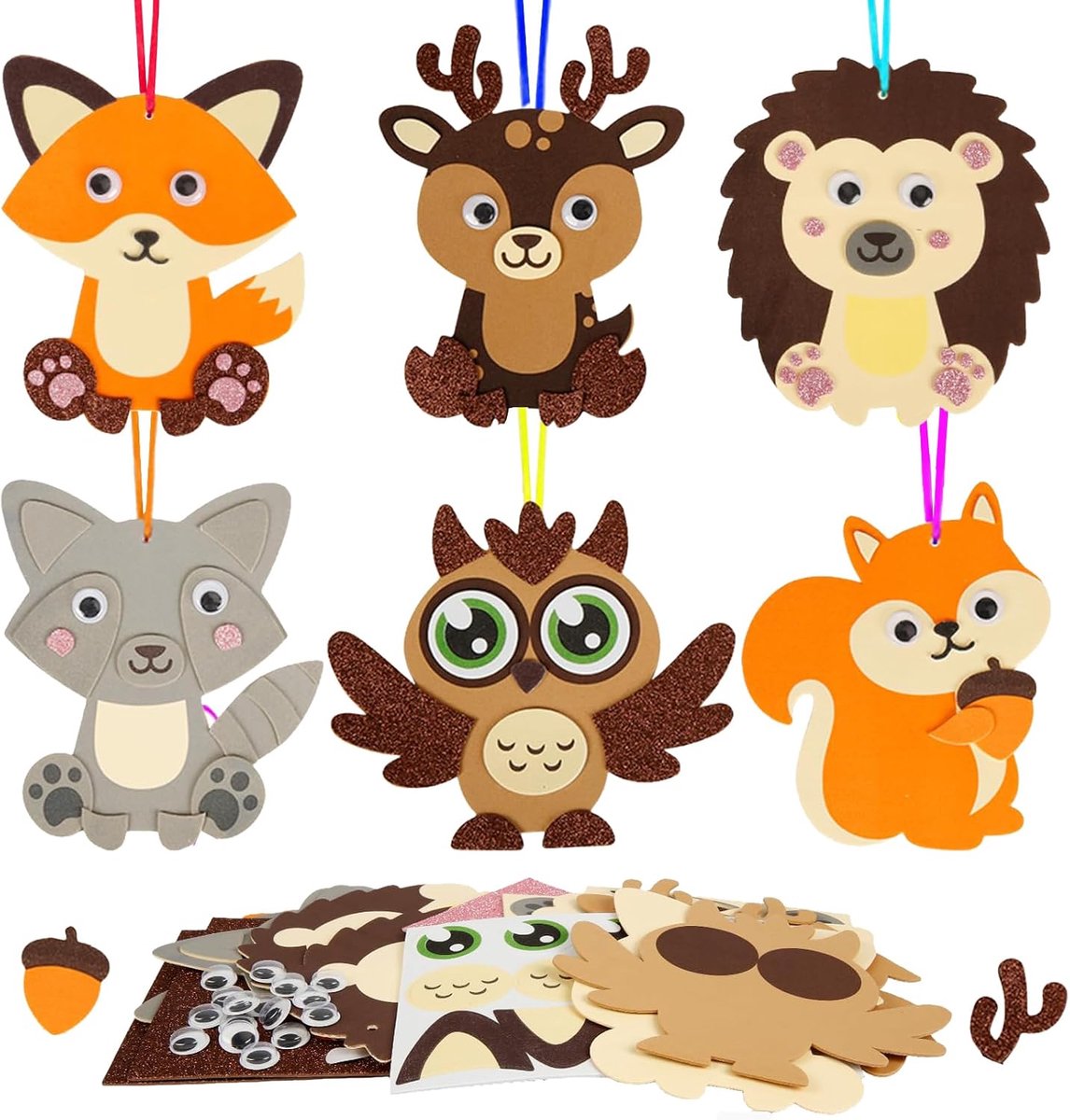 Knutselen voor kinderen, herfst knutselset voor kinderen, dieren, knutselsets voor kinderen, vilt, knutselen, herfst, dier, creatieve herfstdecoratie, binnen, doe-het-zelf vilt, herfst