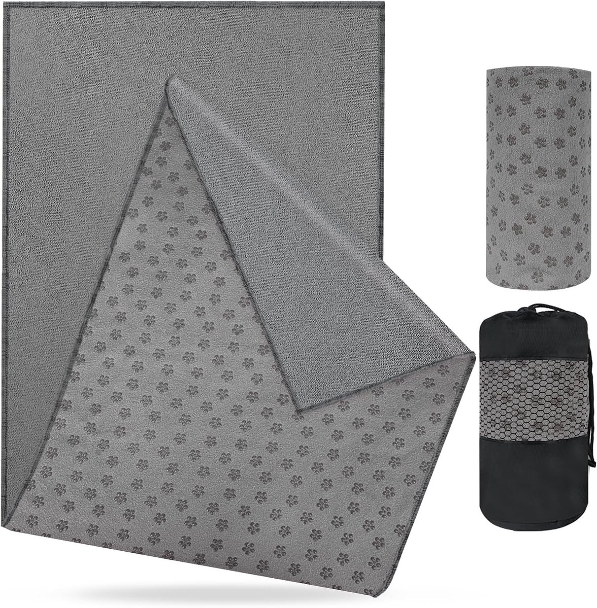Microfibre Hot Yoga Handdoek, Antislip, 183 x 63 cm, Absorberend, Sneldrogend en Koelend voor Yoga, Fitness en Sportactiviteiten, Roze