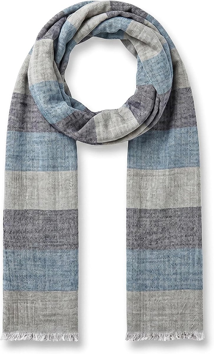 Sjaal voor mannen blauw - dun - 50% katoen 50% viscose - stijlvol en veelzijdig - ShopVlot