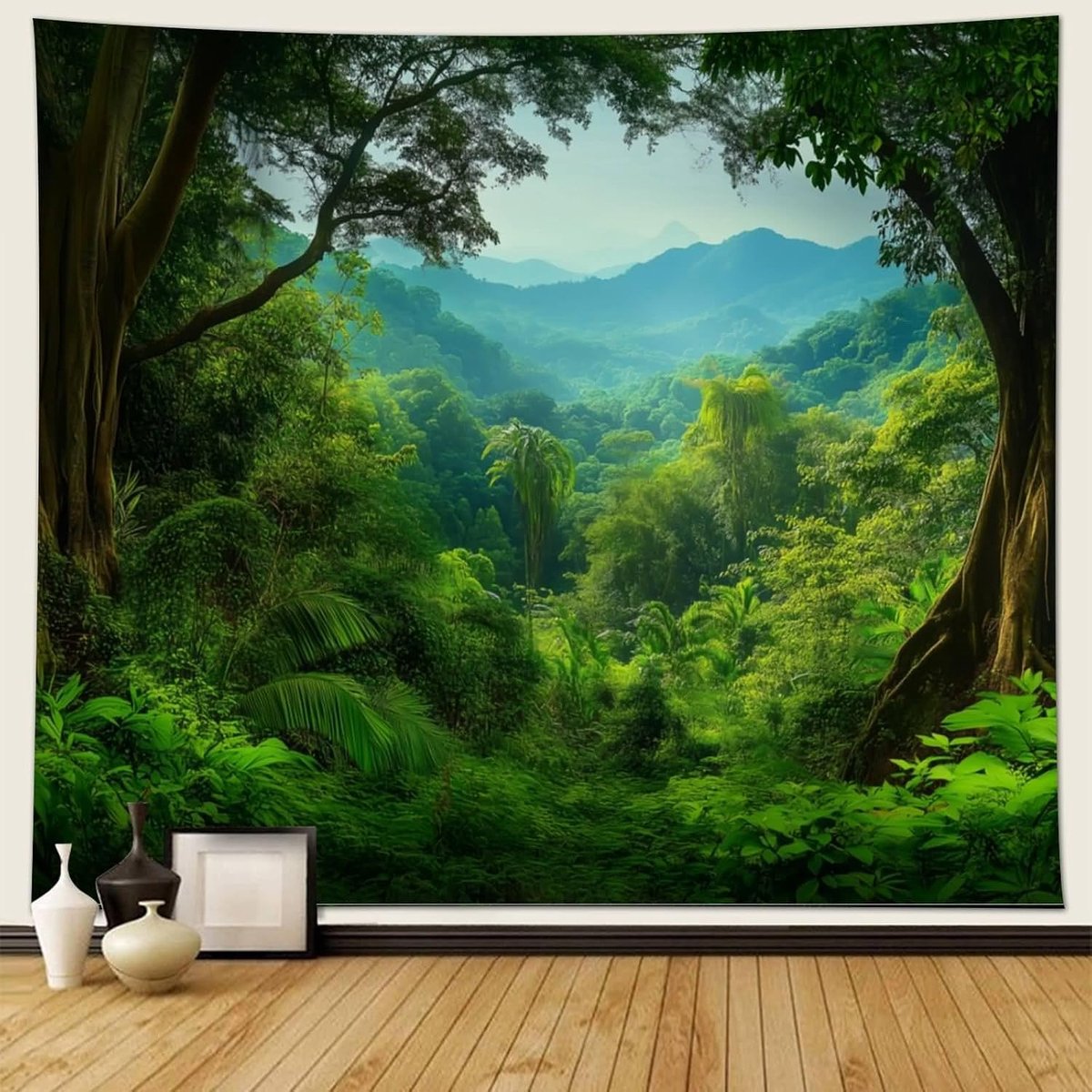 Tapestry 150x130cm - Polyester - Tropisch regenwoud - Elegant voor woonkamer - ShopVlot
