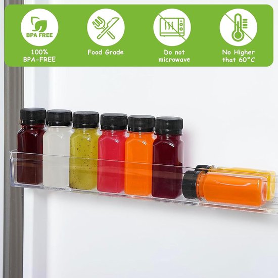 HUYUE Small bottles to fill shot plastic bottles 60ml juice bottles mini - ShopVlot — afbeelding 4