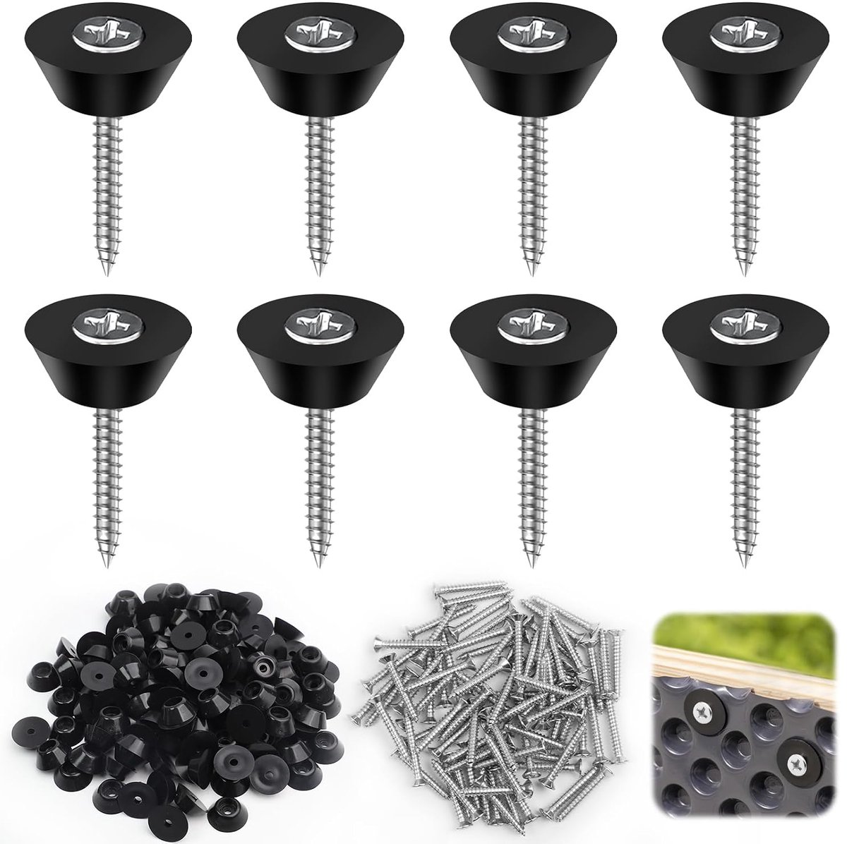 Pack of 80 sealing nails for nub track, 3.5 x 25 mm, with fixings, sealing nails and screws, for raised flower bed - ShopVlot
