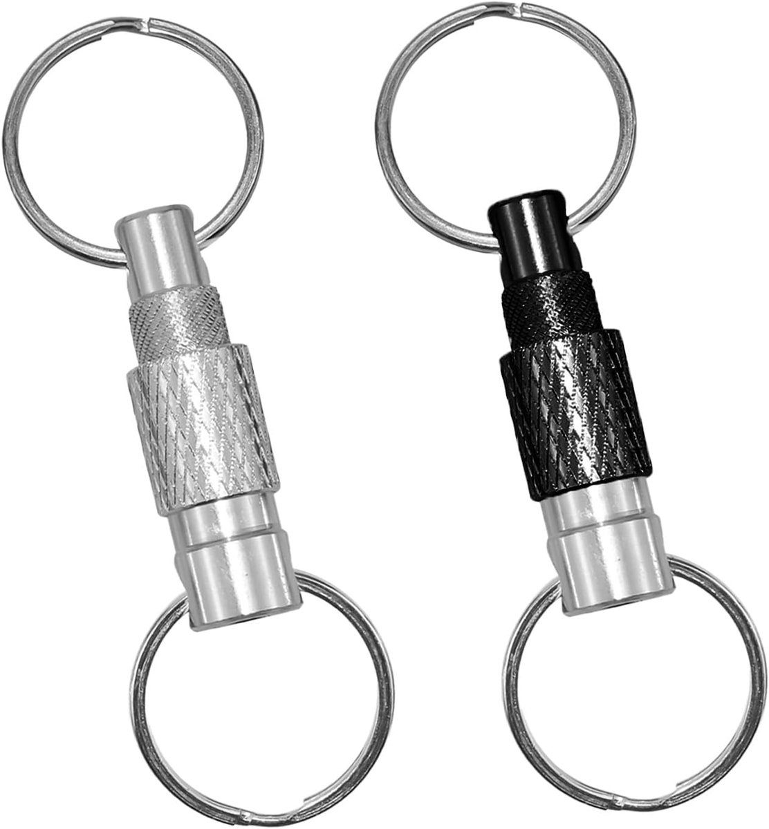 Sleutelhanger met Snelle Bevestiging - Metaal - Verwijderbare Carabiner met 4 Sleutels - Handig voor Organiseren - ShopVlot