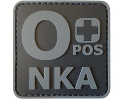 2AFTER1 ACU Subdued OPOS O+ NKA Blood Type No Known Allergies Moral PVC Rubber Touch Fastener Patch - ShopVlot