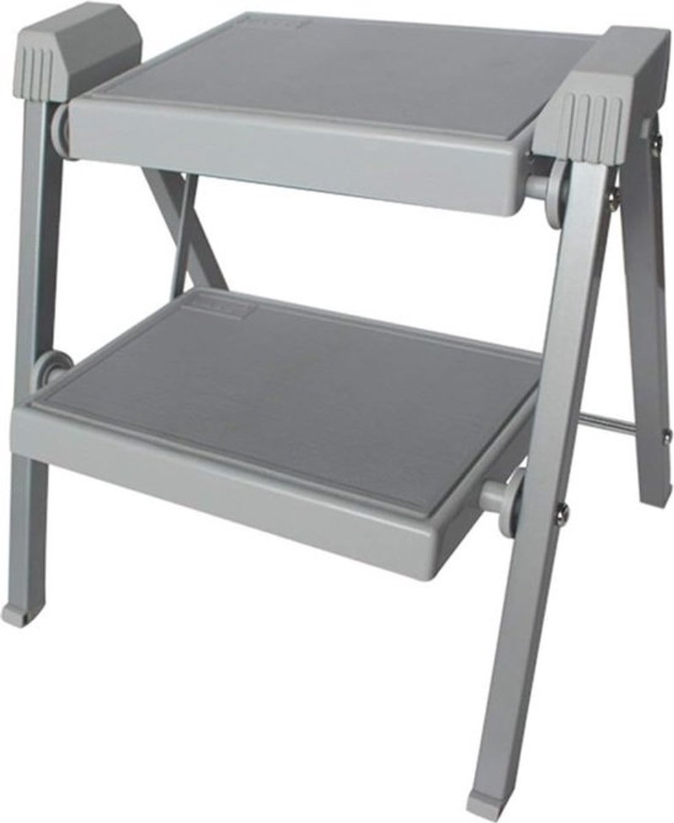 opvouwbare ladderkruk - twee treden - antislip voor keuken en badkamer