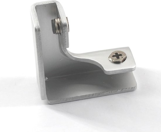 Glasbeugel voor bevestiging, aluminiumlegering, glassteun - 4 stuks, ideaal voor glasinstallaties, stevige bevestiging en eenvoudig te monteren — afbeelding 3