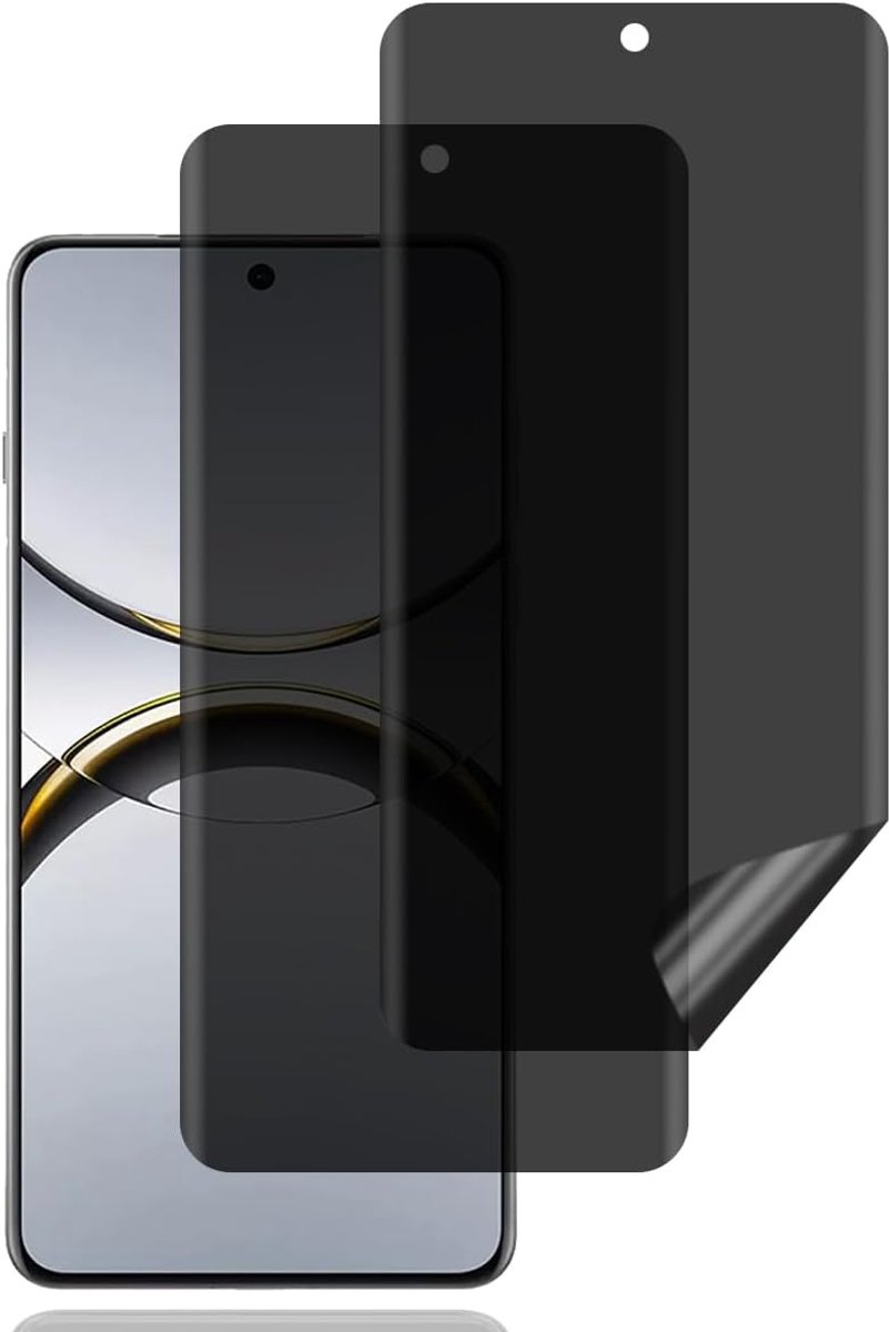 Screen Protector voor Oppo Find X8 Pro 5G [2 stuks] | anti-spy schermbeschermer,krasbestendig,hoge gevoeligheid,luchtbelvrij,anti-spy TPU zachte film voor Oppo Find X8 Pro