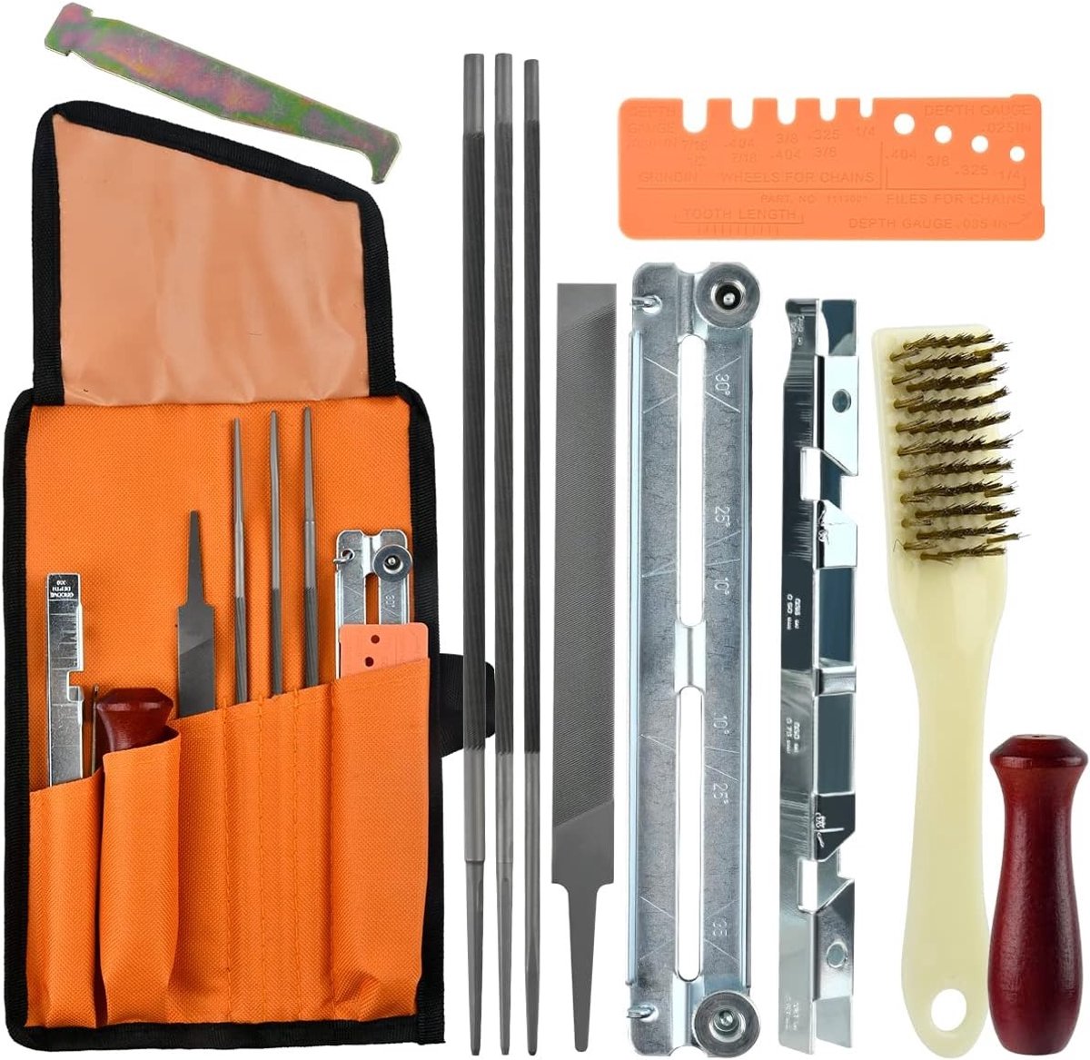 Complete kettingzaag set met 11 onderdelen, ideaal voor houtbewerking en tuinonderhoud, lichtgewicht en draagbaar