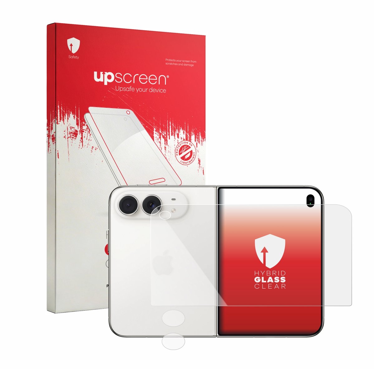 upscreen - Screenprotector voor Apple iPhone Duo (Voor+Camera) - Folie Beschermfolie Beschermglas transparant