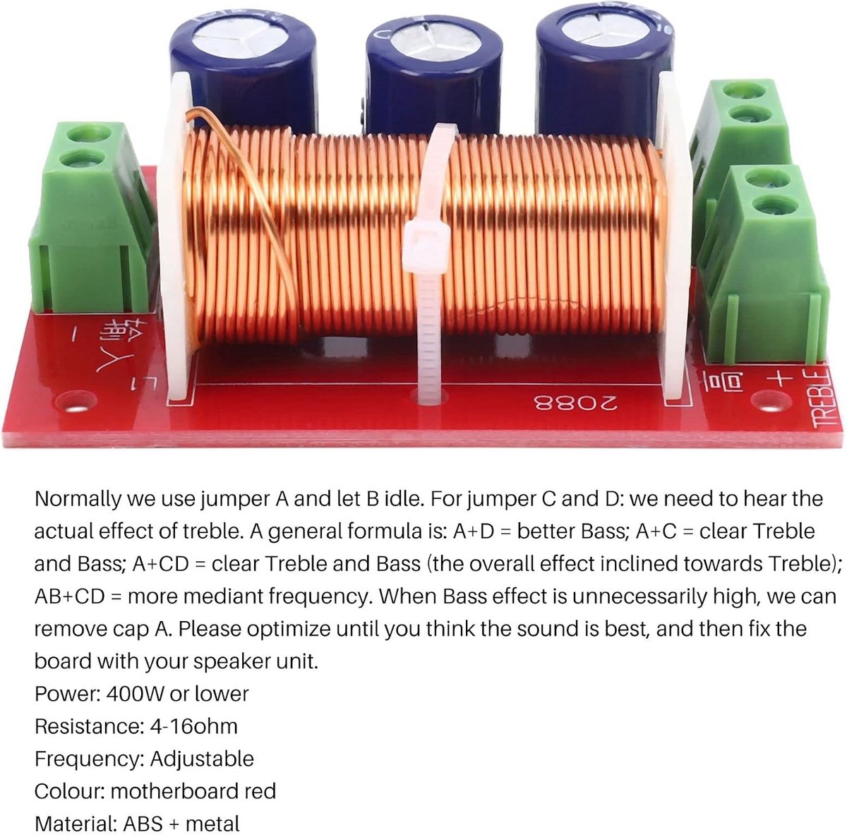 3 x 400W Speaker Frequency, Soft, 2-Way, High, Low, 4-16 Ohm, Speaker Frequency Distributor - ShopVlot