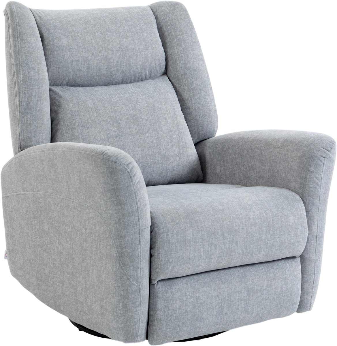 Homona Relaxfauteuil met schommelfunctie en 360° draaifunctie - Met voetensteun - 88 x 91 x 102 cm - Lichtgrijs