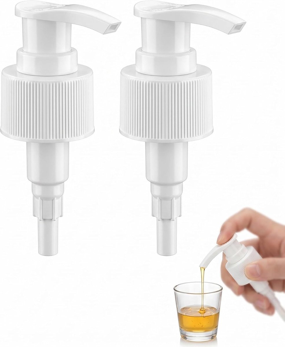 Doseerpomp, 2 stuks voor flessen van 1 liter, 28/410 schroefdraad, lekvrij en nauwkeurige dosering voor klontvrije eiwitshakes en sap