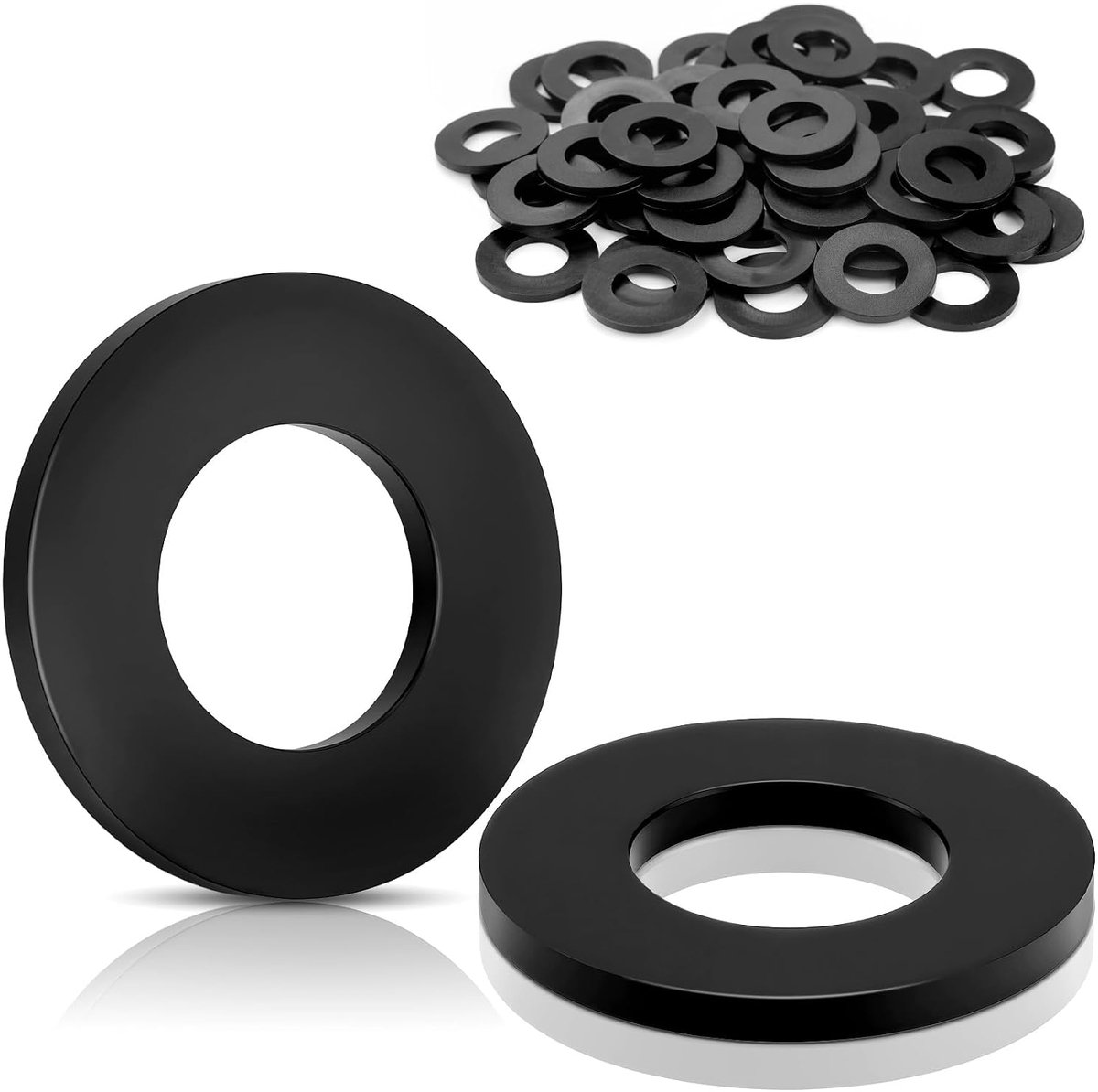 Kunststof, M10 x 25 mm, nylon sluitringen, 50 stuks