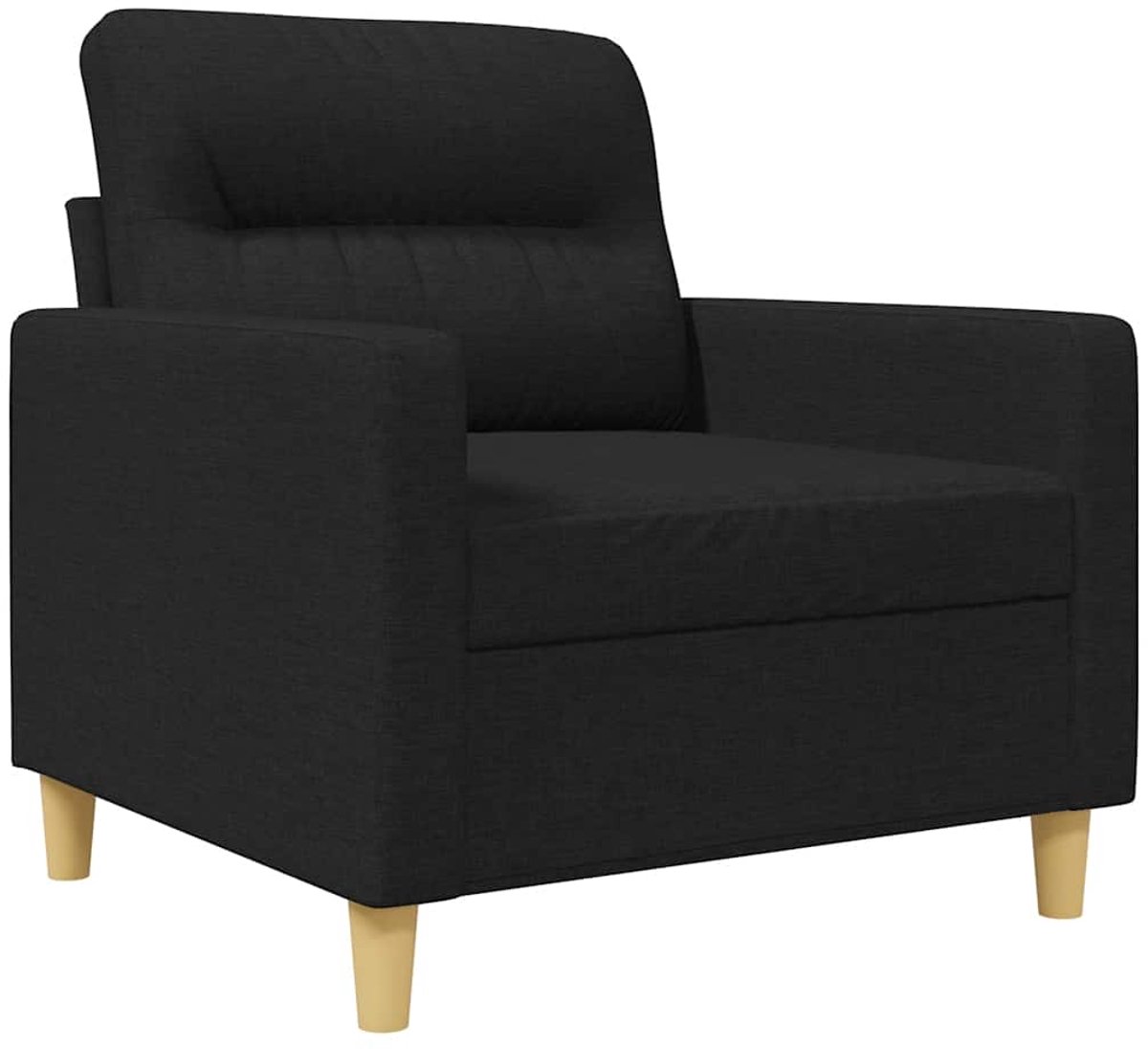 vidaXL Fauteuil - 60 - cm - stof - zwart