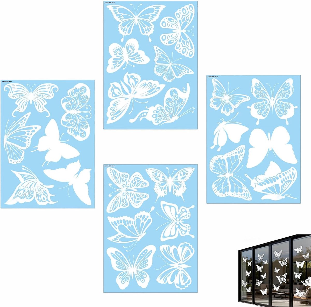 Raamstickers vogelbescherming vlinder suncatcher stickers
