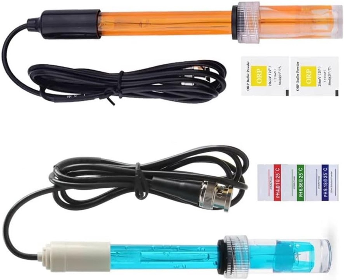 PH/ORP Vervangende sonde met BNC-aansluiting, 0-14 pH-bereik, 300 cm kabel, ABS-behuizing, voor laboratorium, aquarium en hydrocultuurtest
