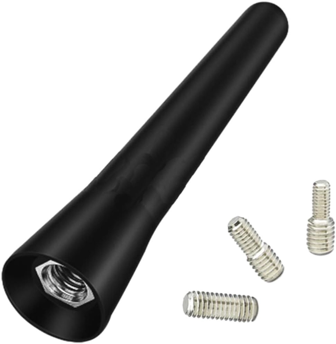 1 stuks autoantenne, 6,5 cm dakantenne, universele auto-radio-antenne met 3 schroeven, autoantenne schroefdraad, kort, staafantenne, vervanging met uitstekende AM & FM-ontvangst voor alle auto's