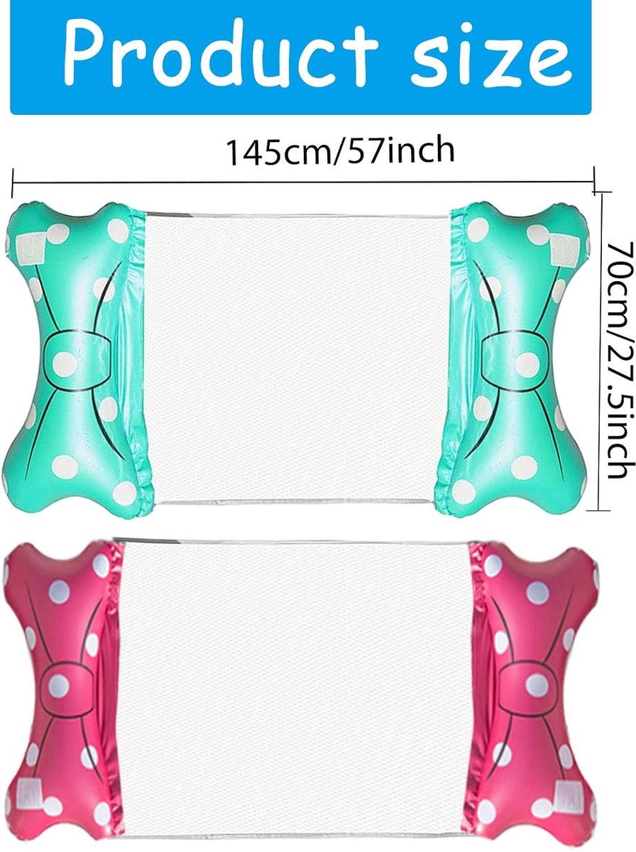 Waterhangmat, waterhangmat, luchtmatras, zwembad, 4-in-1 waterhangmat, loungestoel, zwembad, opblaasbare luchtmatras, waterhangmat voor volwassenen en kinderen