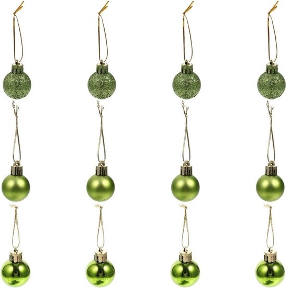 12 stuks kerstballen - kunststof ballen voor kerstboomversiering en kerstdecoratie - 3 cm - groen