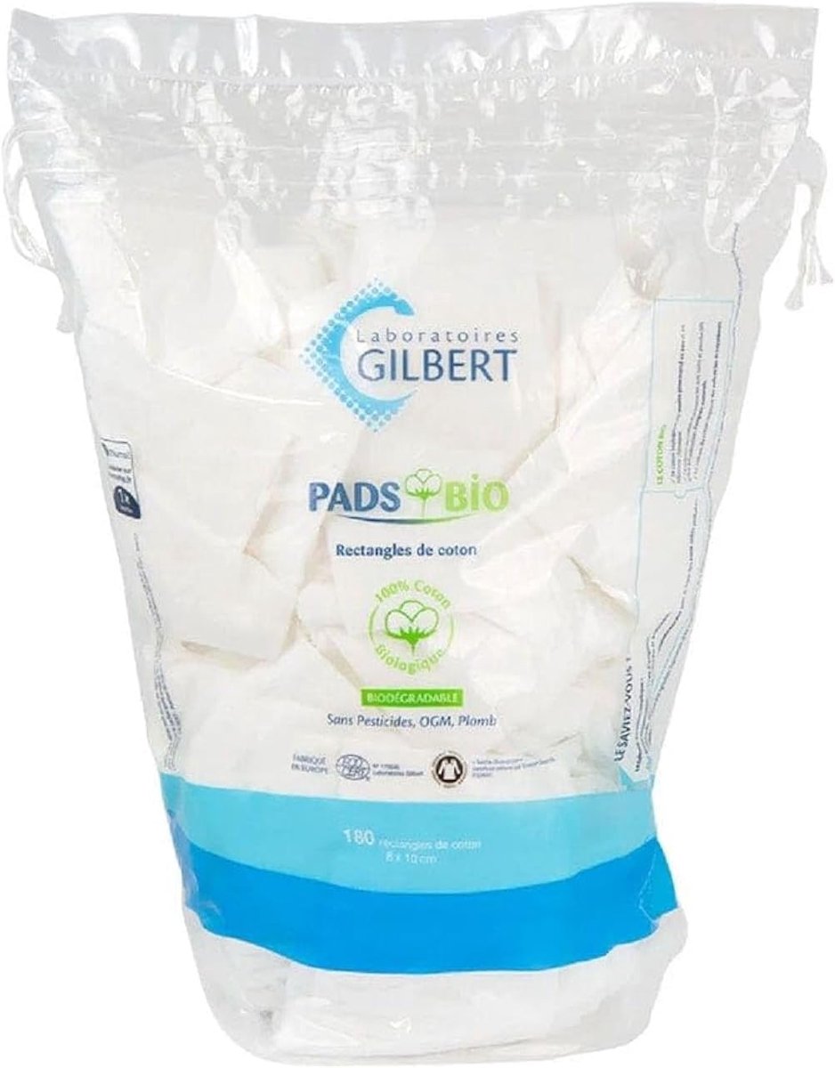 Katoenen pads 8 x 10 cm - biologisch katoen - 180 stuks - ideaal voor reiniging - ShopVlot