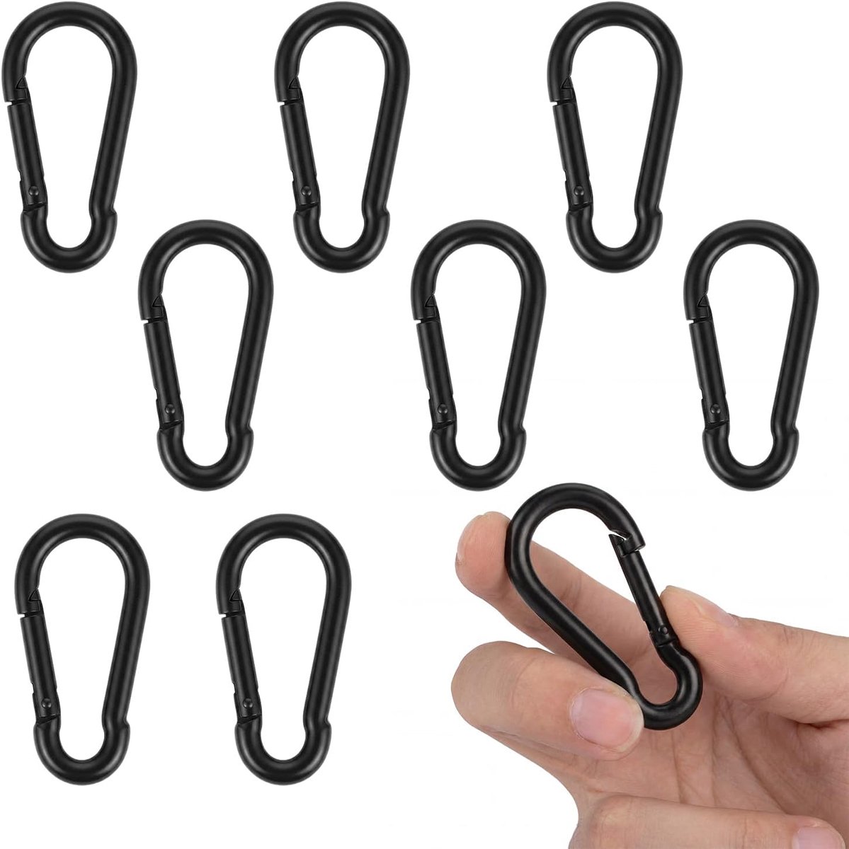 Karabijnhaak (extra sterk) – Karabijnhaak met veerclip voor outdoor, vissen, sleutelhangers en hondenriemen