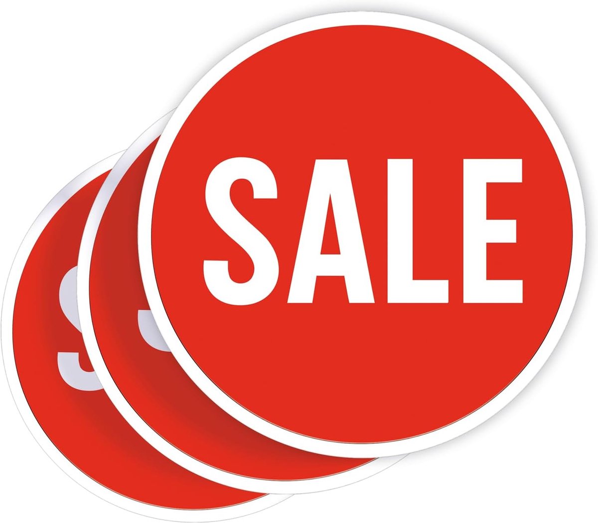 Set van 3 " " stickers 290 mm ronde etalage vinyl stickers voor etalage evenementen, binnen en buiten retail signage