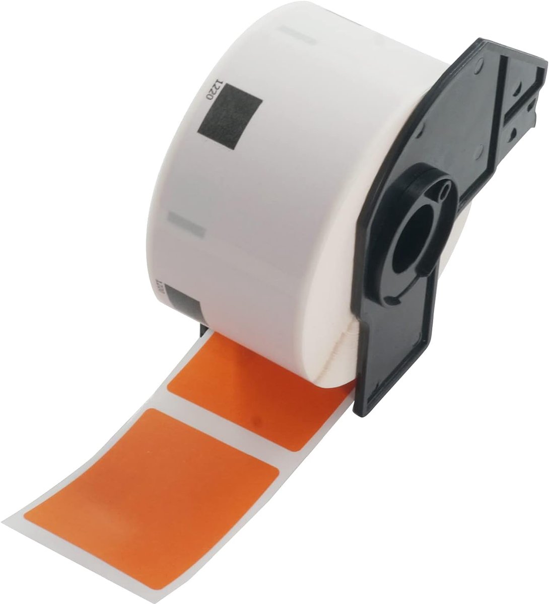 BETCKEY - Coloured Labels Replacement for Brother DK-11220, 39mm x 48mm, 620 Multifunction Labels (Orange) Compatible - ShopVlot