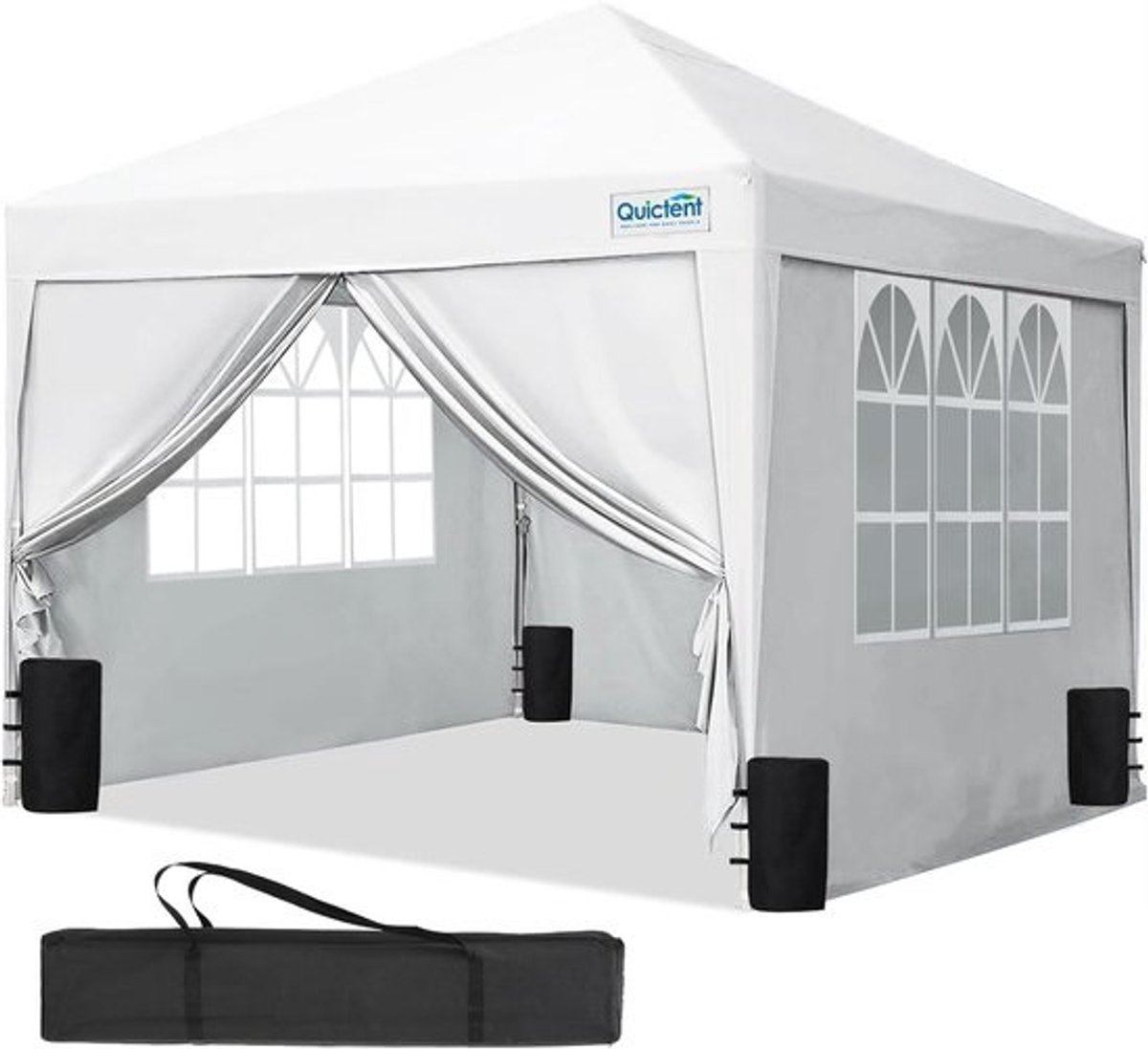 Pop-up paviljoen 3m x 3m met zijwanden - voor feestjes, bruiloften en buitenevenementen