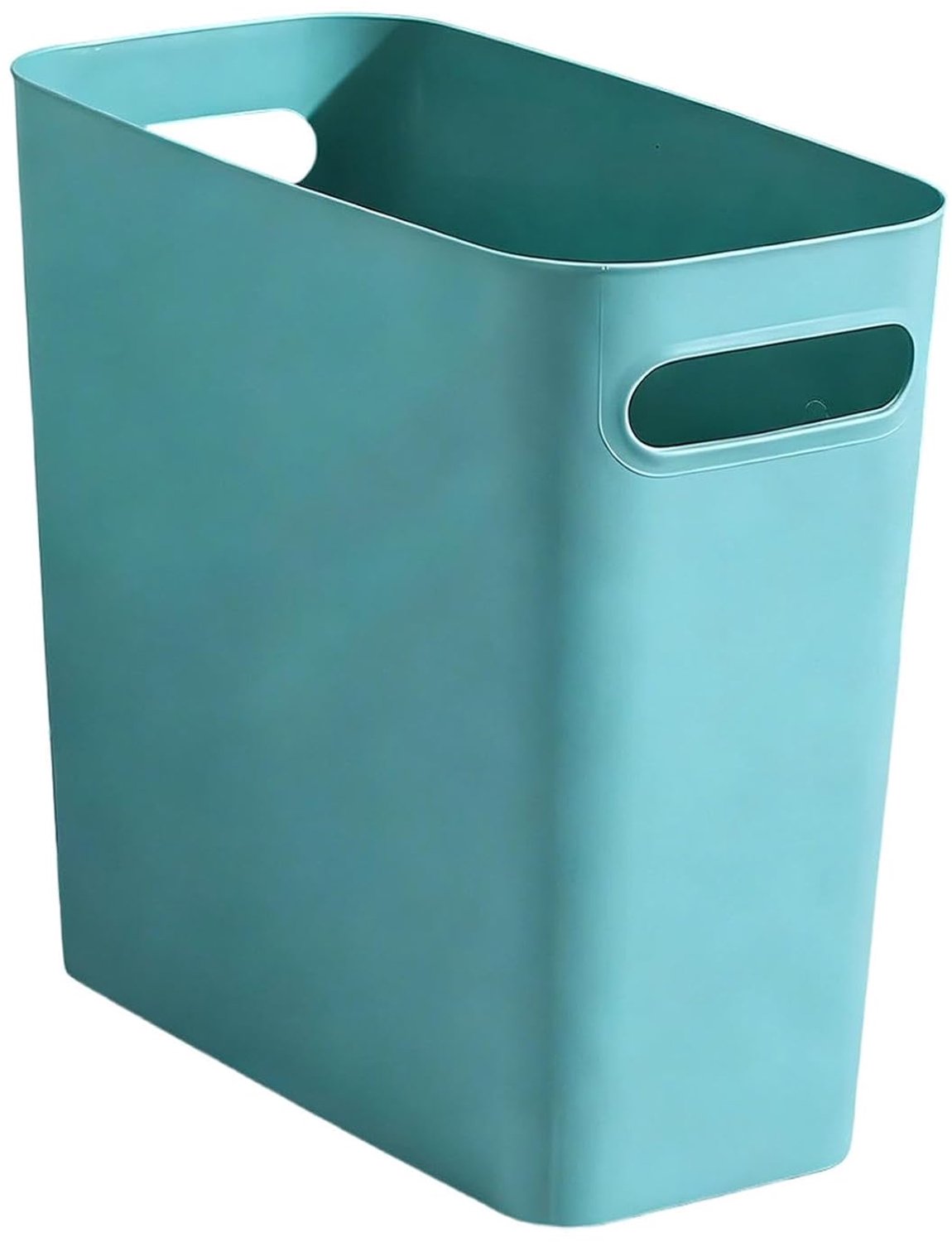 Slanke prullenbak van 9 liter (2,4 gallon), kleine kunststof afvalemmer voor badkamer, kantoor of keuken, geschikt voor smalle ruimtes onder de gootsteen of het bureau (groen)