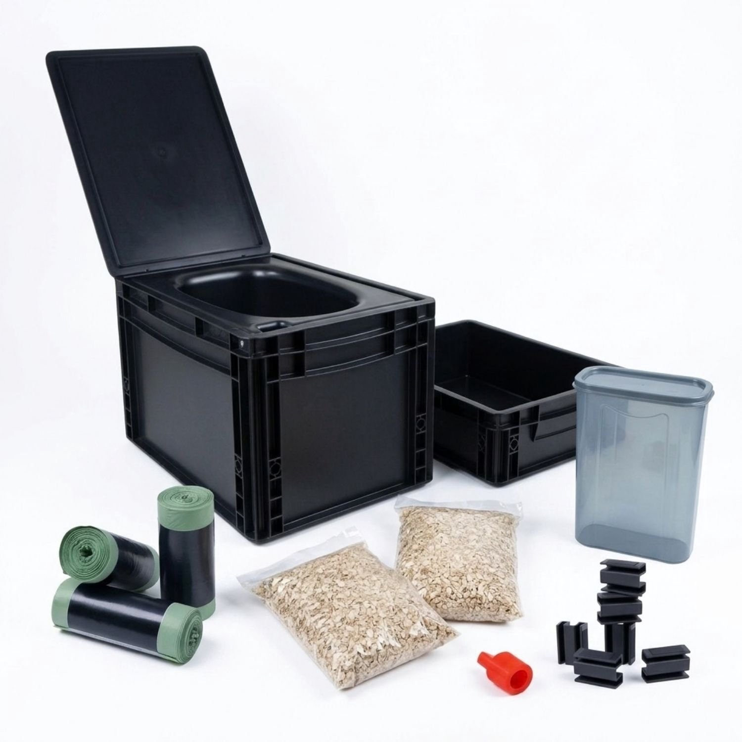 Camping Toilet - Draagbaar Toilet - Toiletemmer - Toilet Max+ - Zwart
