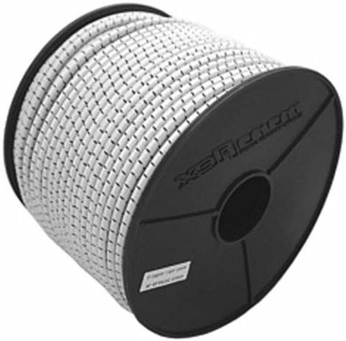 Expandertouw Rubber - Elastisch Koord - Dekzeilen Bevestigen - UV-bestendig Weerbestendig - 25 meter - Wit Zwart