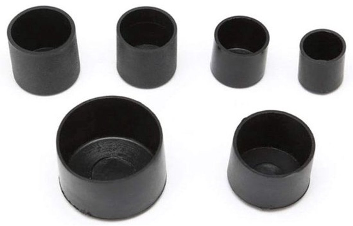 Meubelvoetjes - Beschermdoppen - Vloer Beschermen - Zonder Lijm - 4 Stuks - Zwart