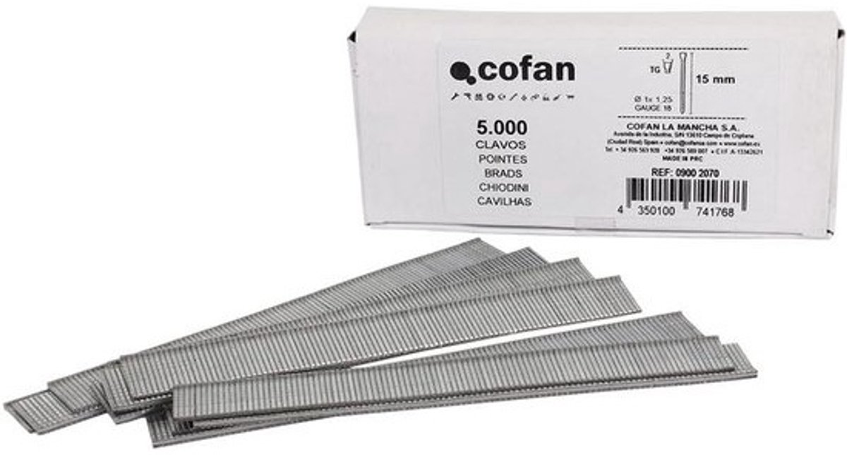5000 Stuks Nagels 1 x 1,25 mm voor Professioneel Gebruik