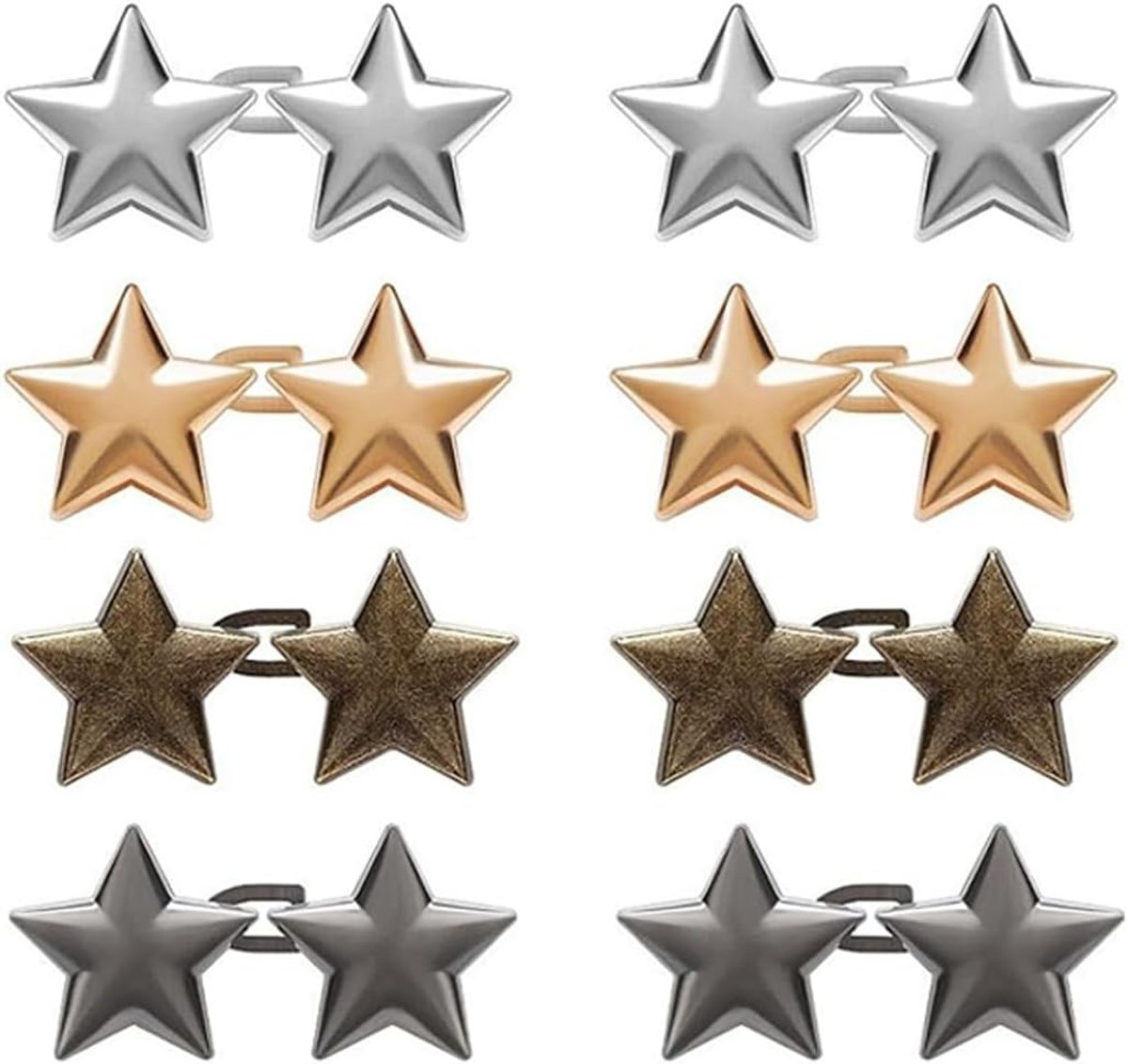 Knopen voor jeans, afneembare sterknopen voor het aanpassen van jeans, herbruikbare riemclips voor kleding, jurken, rokken