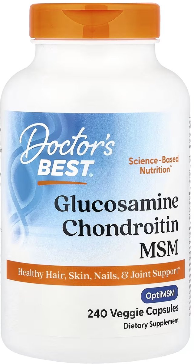 Bol.com Doctor's Best Glucosamine, Chondroïtine en MSM - 240 Capsules - Voedingssupplement aanbieding