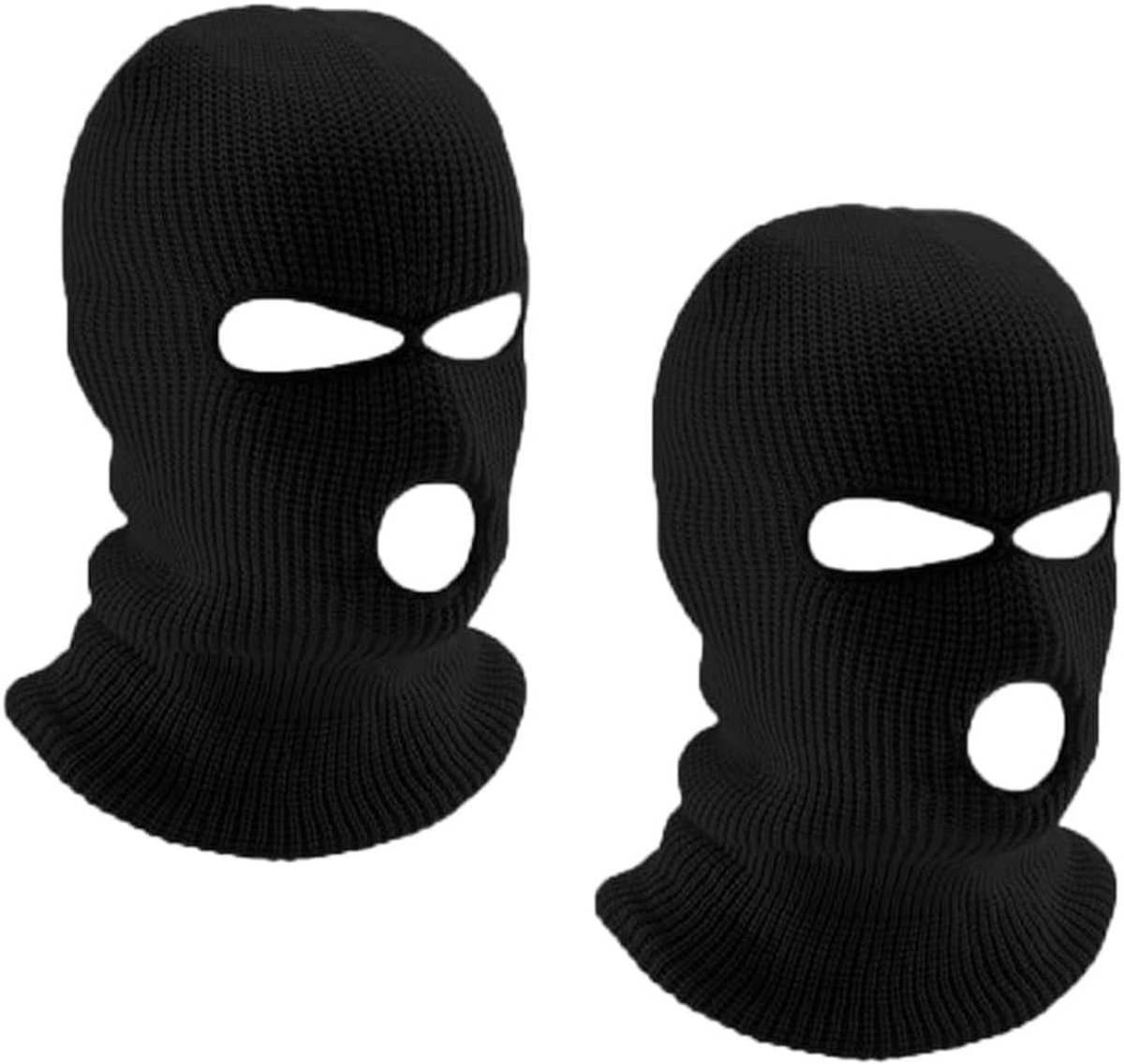 3-gaats bivakmuts, gebreide bivakmuts, heren en dames, multifunctioneel masker, skimuts voor motorfiets en fiets