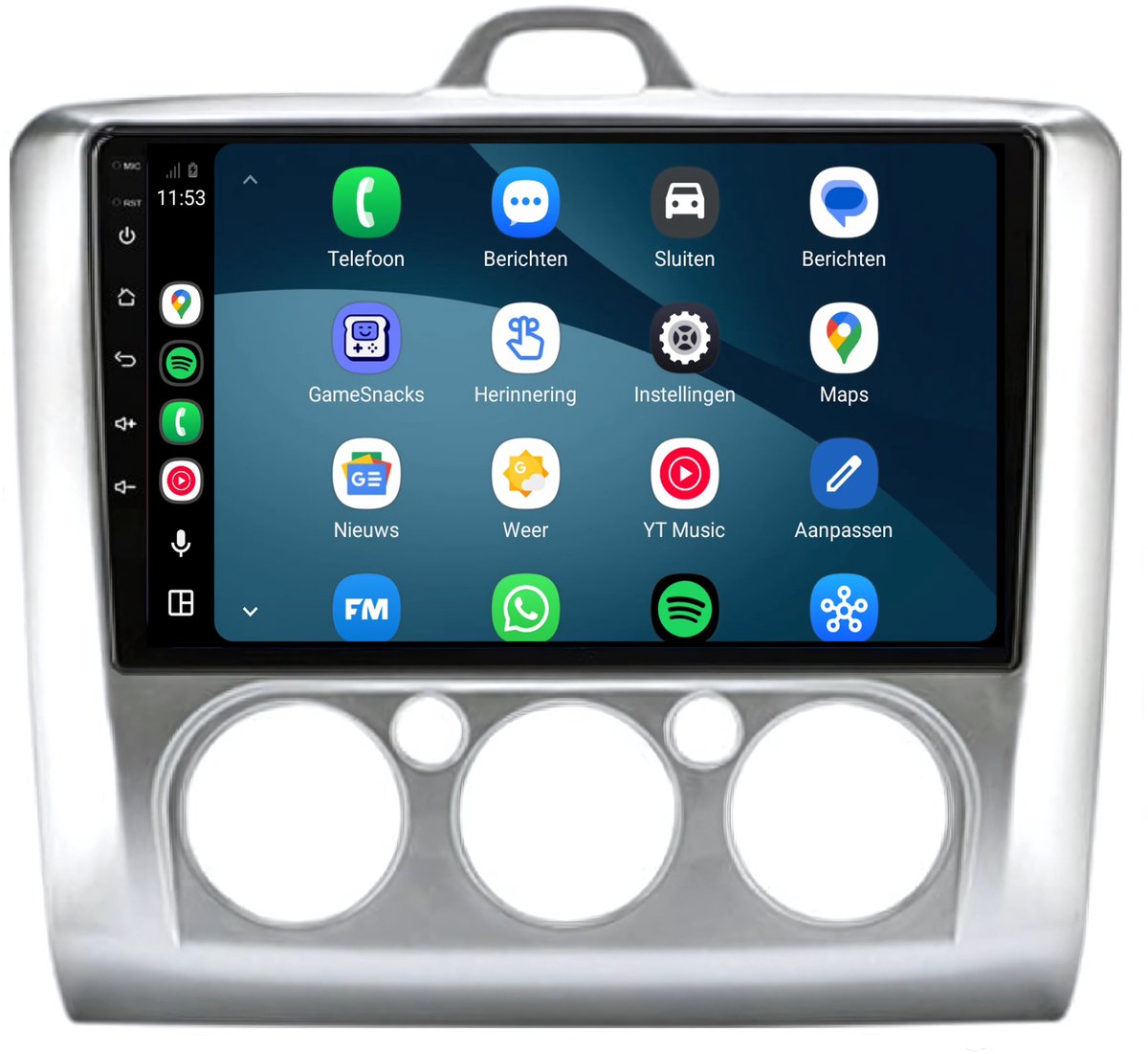 CarPlay autoradio geschikt voor Ford Focus | 2005 t/m 2010 | Cartronix CTX-7084 | 2005 2006 2007 2008 2009 2010 | 9 inch | Android 15 | Draadloos Apple CarPlay & Android Auto | 2GB + 32GB | Bluetooth & Wifi