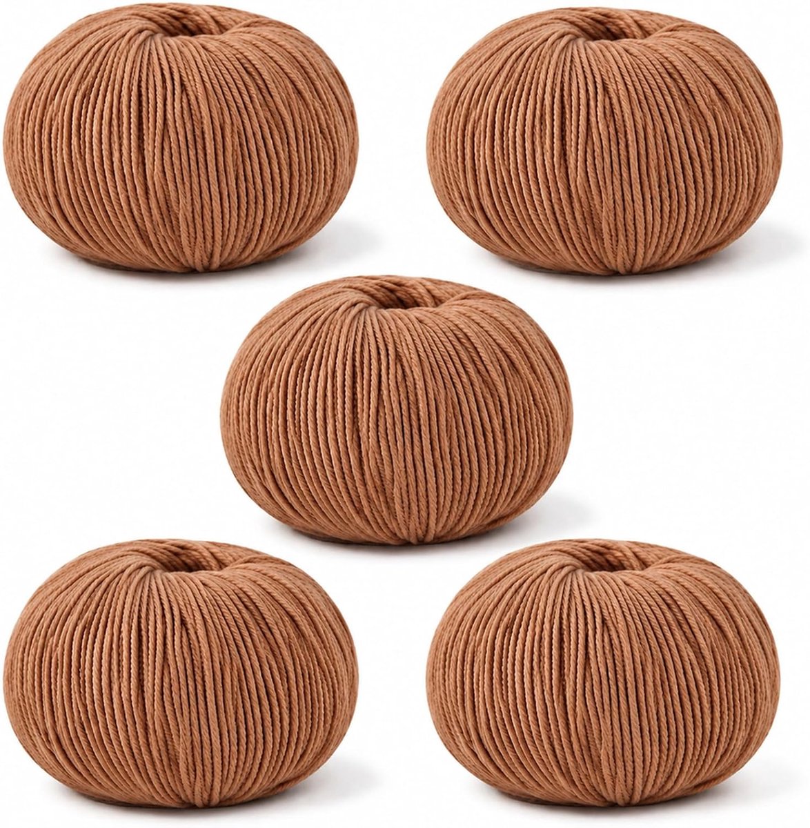 Merinowol om te breien 500 g (5 x 100 g), babywol zacht, kaki
