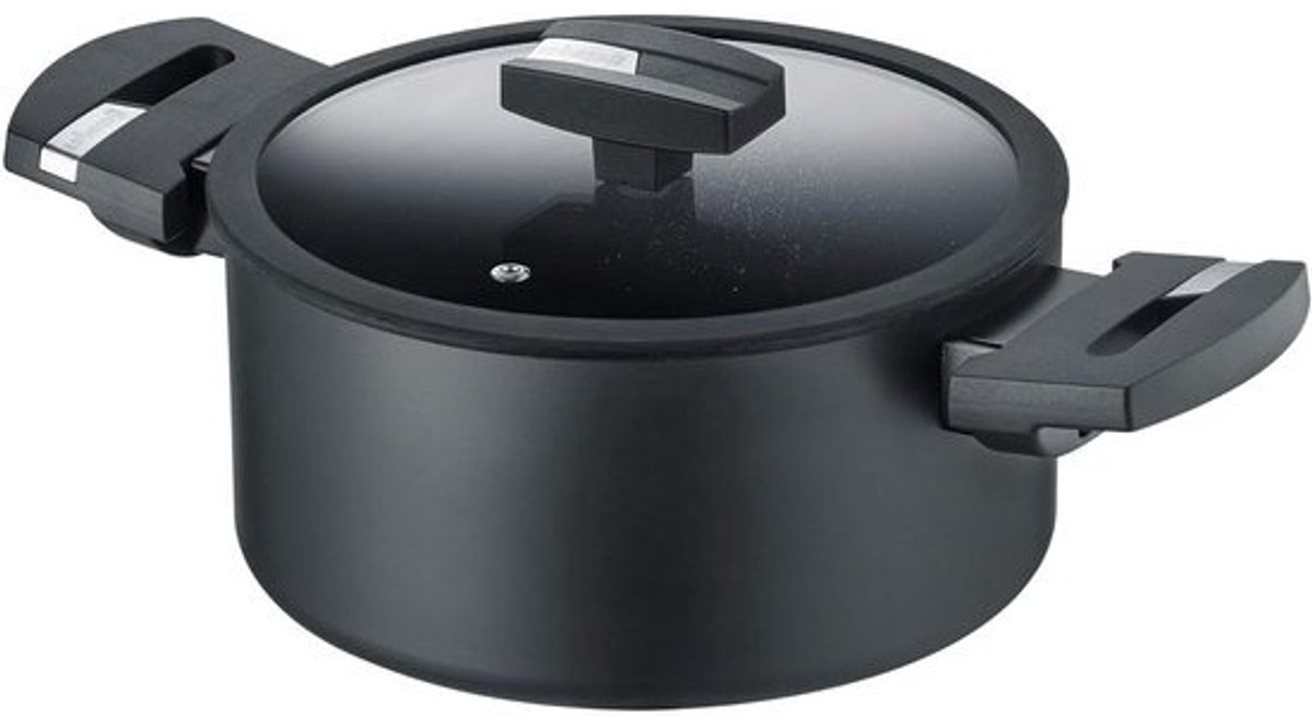 Kookpan Aluminium - Duurzame Pan - Energiezuinig Koken - Gemaakt van Blikjes - 20 cm - Zwart