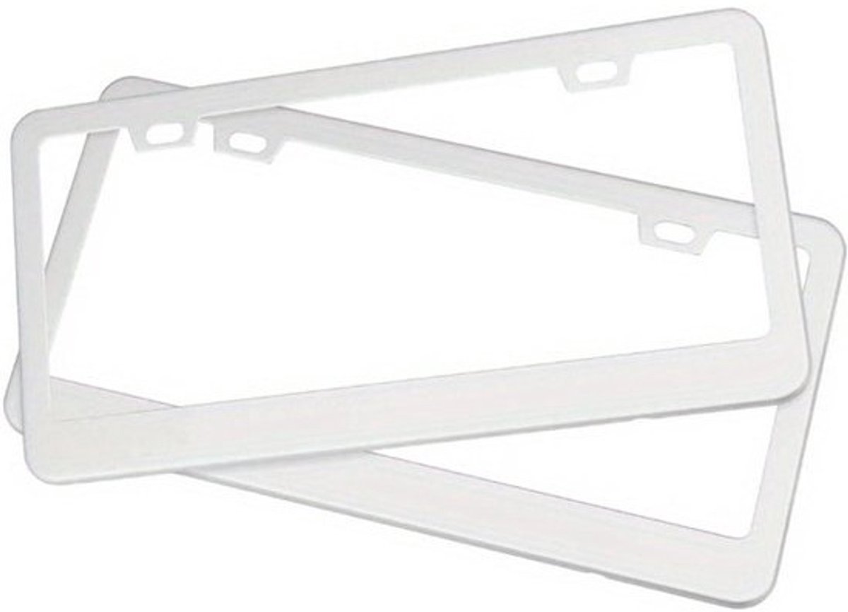 2st Auto nummerplaat frames, Compatibel met Audi A7 S7 RS7 4G8, auto-accessoires,2-White
