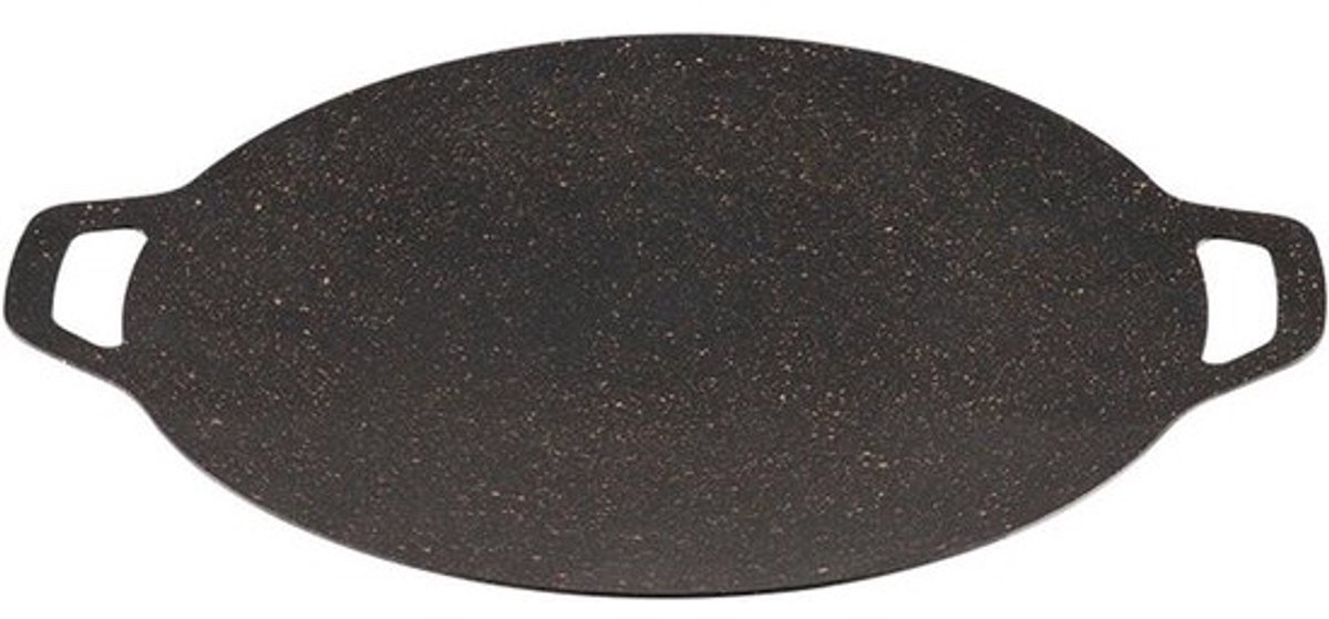 Koreaanse Grillpan - Bakplaat Inductie - Binnen Grillen - Platte Antiaanbaklaag - Diameter 38cm - Meerkleurig