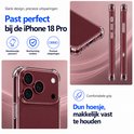 Slank transparant hoesje voor iPhone 18 Pro met nauwkeurige uitsparingen en comfortabele grip.