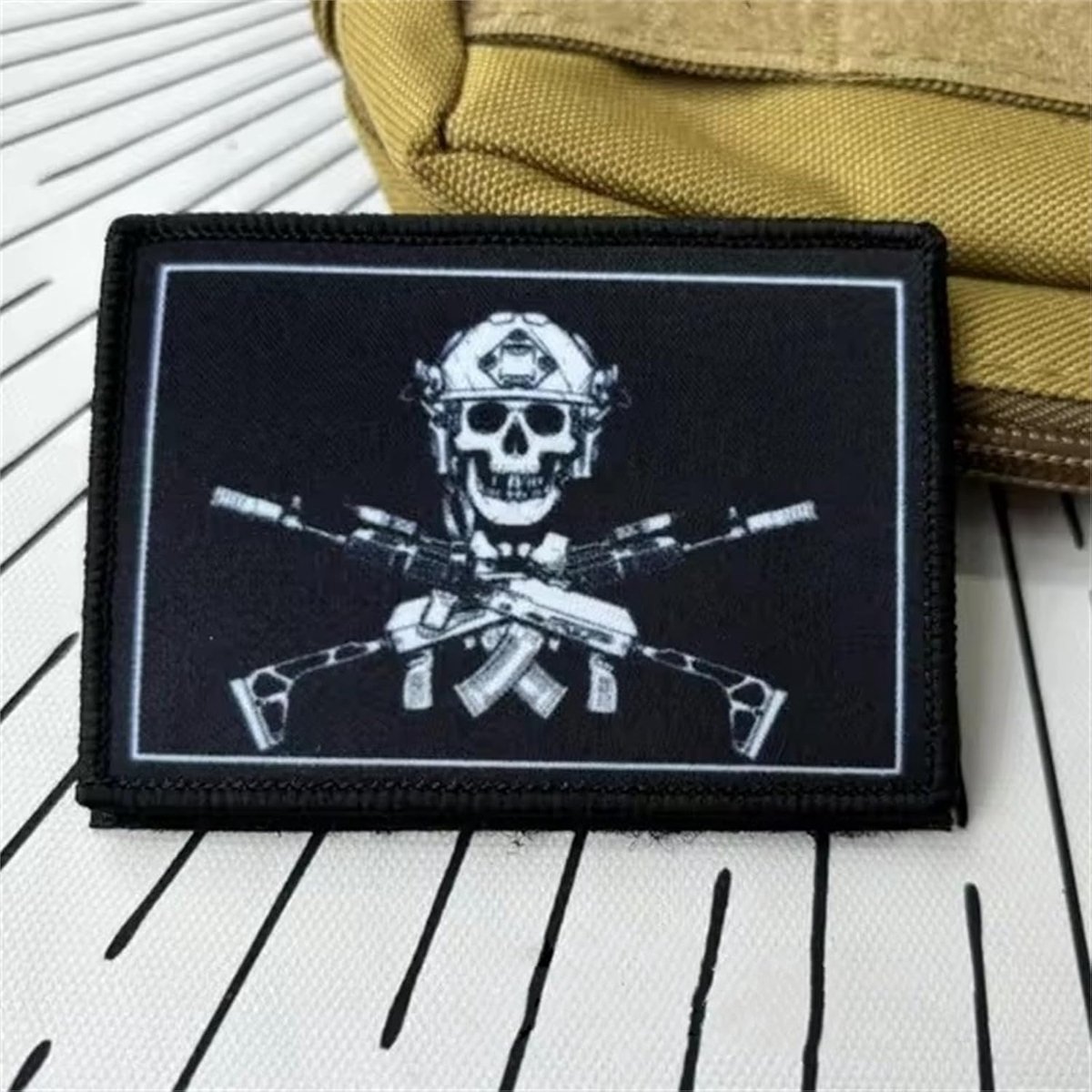 schedelpatches, print met klittenbandsluiting, morele militaire patches stickers voor rugzakken, jassen, jeans, petten, kleding