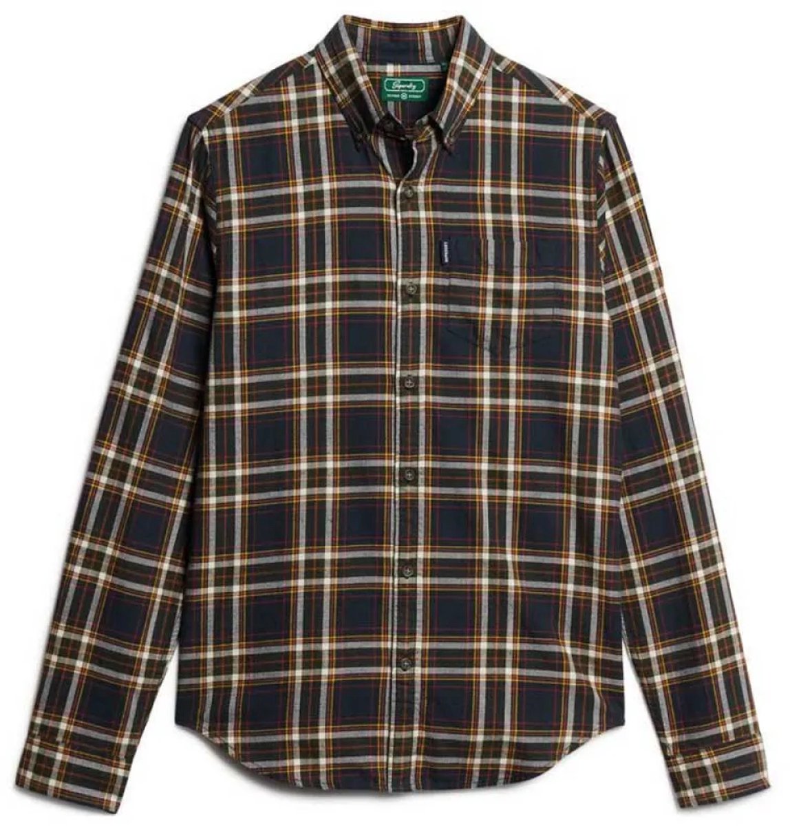Superdry Vintage Check Overhemd Met Lange Mouwen Veelkleurig L Man Marineblauw