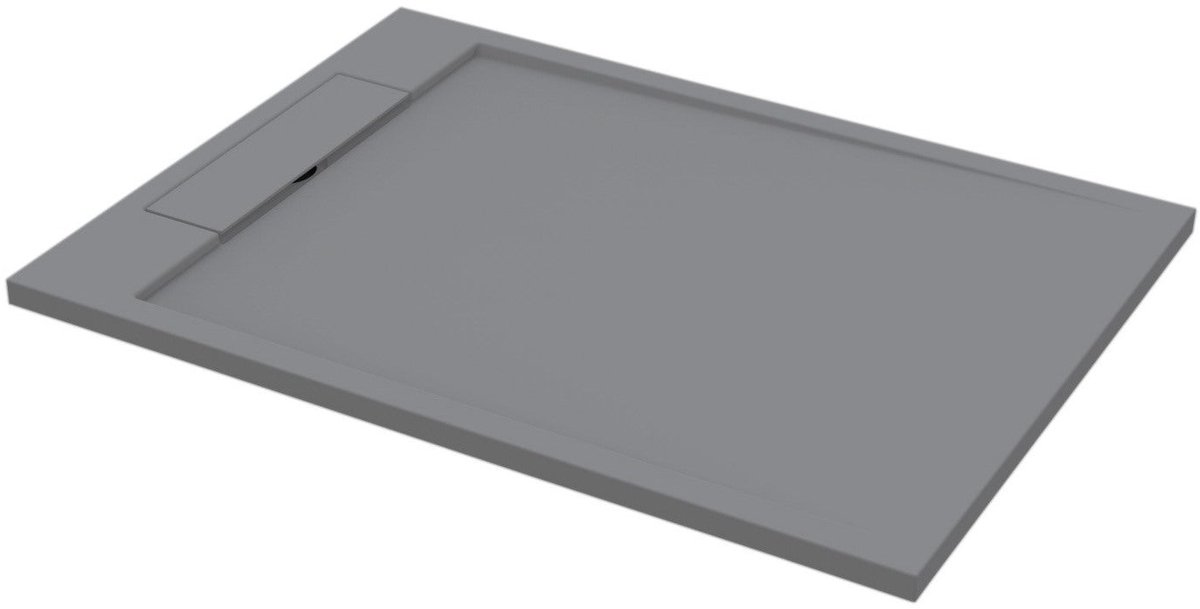 Sanitado Elements Decent Douchebak Lava Grijs 120x90cm Solid Surface