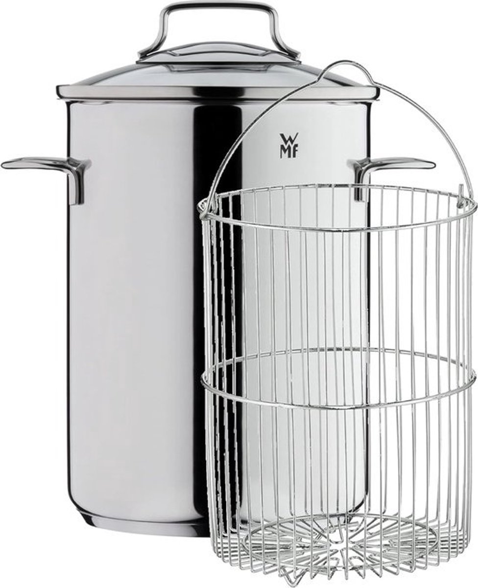 Aspergepan met stoominzet - Groentepan - Gezond Koken - Universele bodem - 16 cm - Roestvrij staal