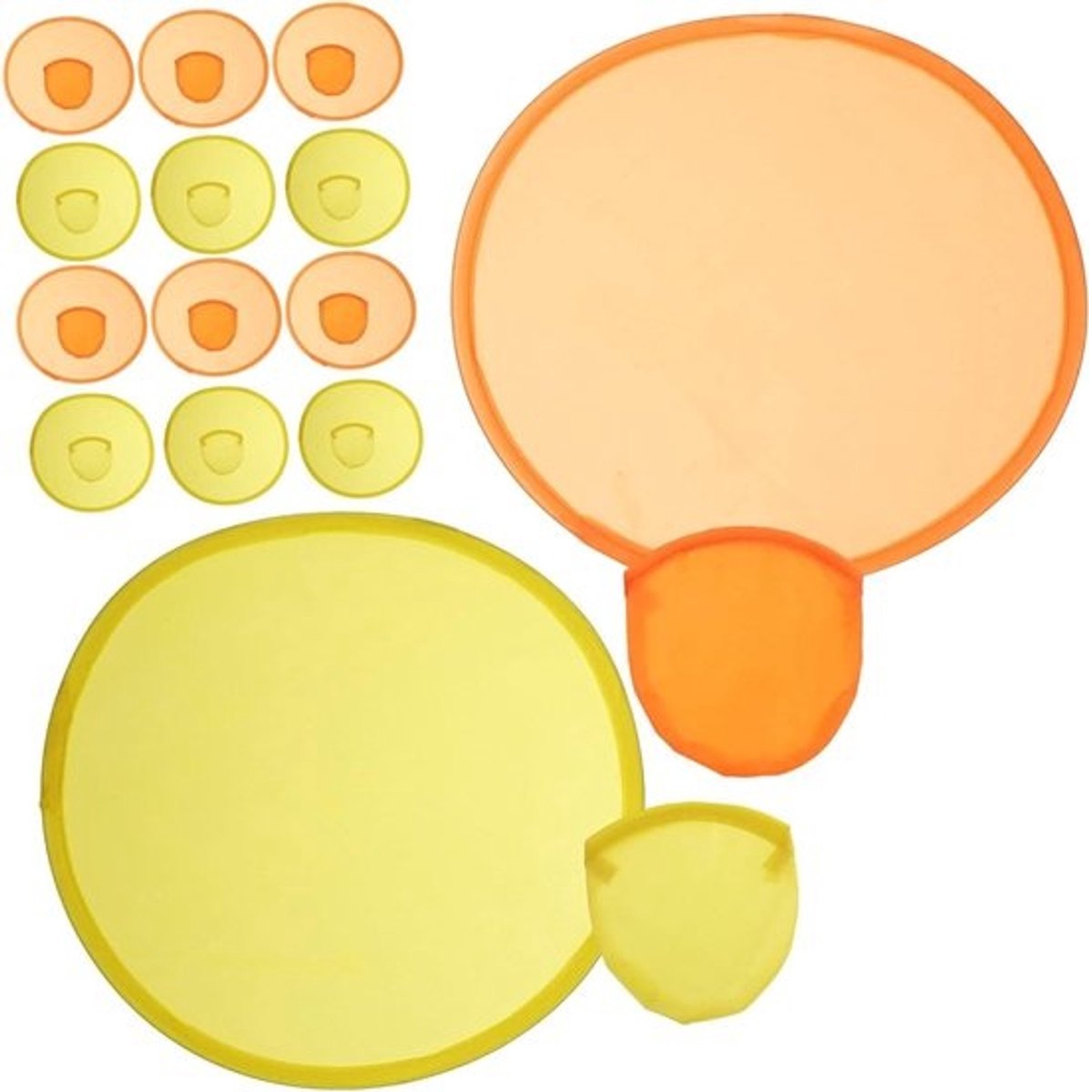 Opvouwbare Vliegende Schijven - Werpschijven Sets - Buiten Spelen - Lichtgewicht Polyester Materiaal - 25 cm - Diverse Kleuren