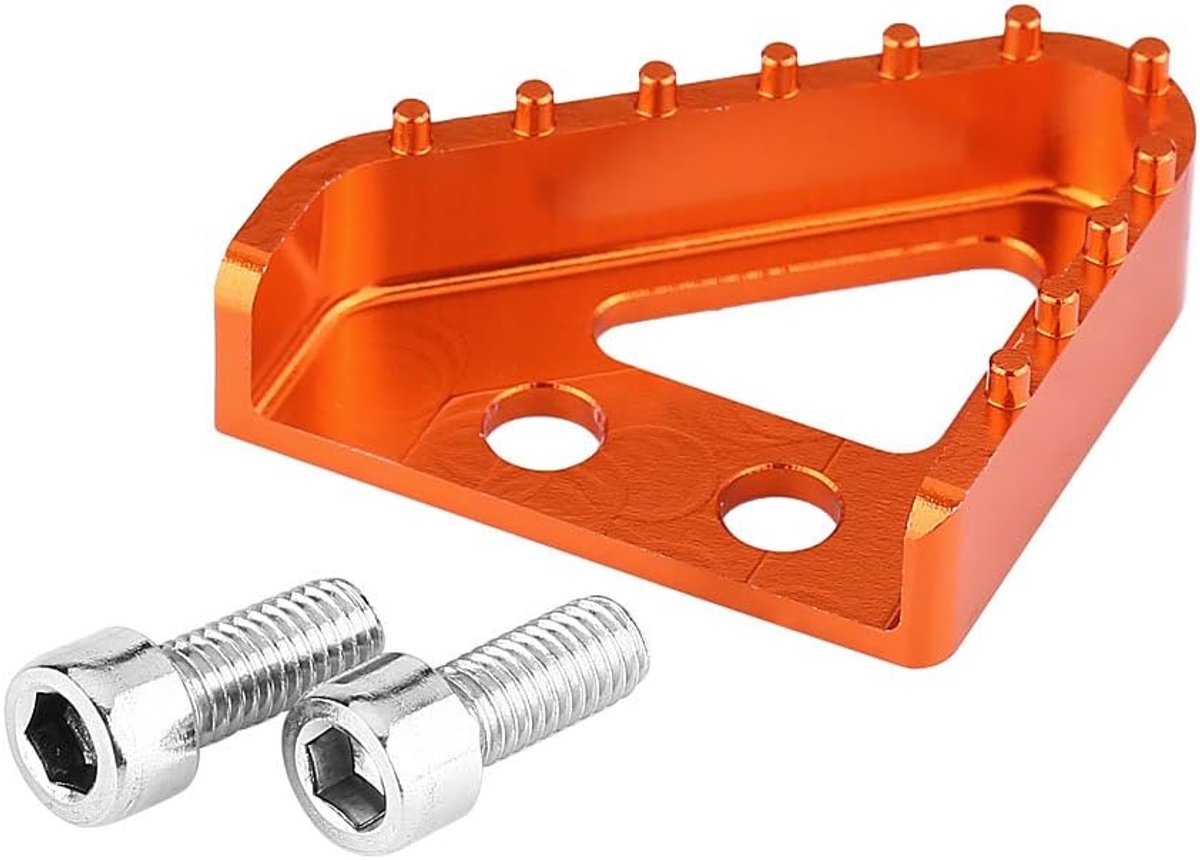 Dailygoods- Achterrempedaal CNC Aluminium - Voetsteun/Step - Antislip - Verhoogde Kop - Universele Pasvorm - Gloednieuw - Rempedaal