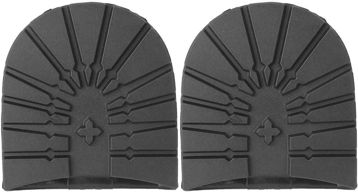 Zool Stok, Laarzen Schoenen Anti Slip Voorkant Hiel Zolen Volledig Vervangen Zolen Reparatie Accessoires (Voorzolen) op Vervanging Doe-het-zelf Rubber Mute (zwarte hak)